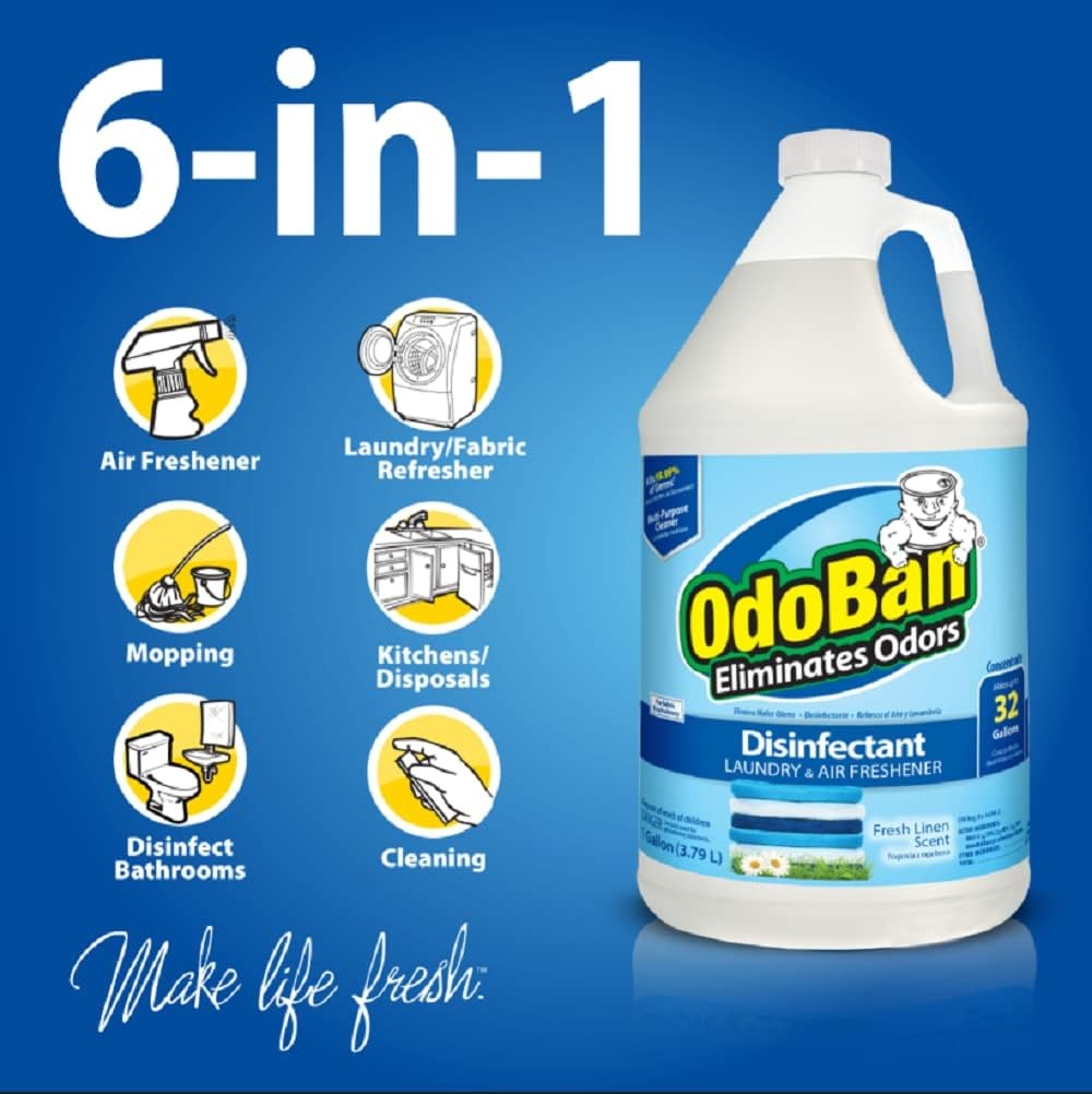 image:imageOdoBan Disinfectant Concentrate and Odor Eliminator 1 Gallon Fresh Linen Scent128 Fl Oz Pack of 1