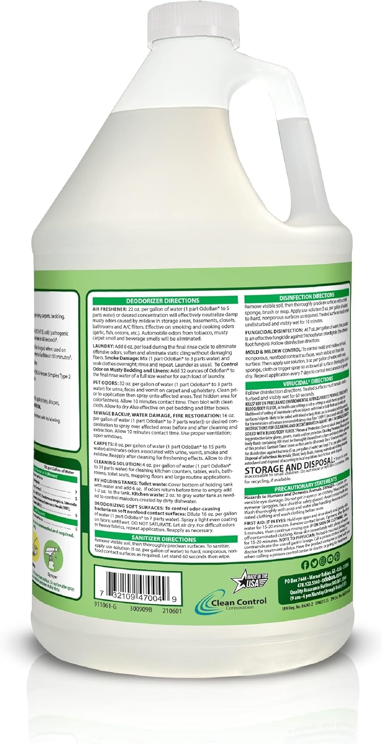 image:imageOdoBan Disinfectant Concentrate and Odor Eliminator 2 Gallons Original Eucalyptus Scent