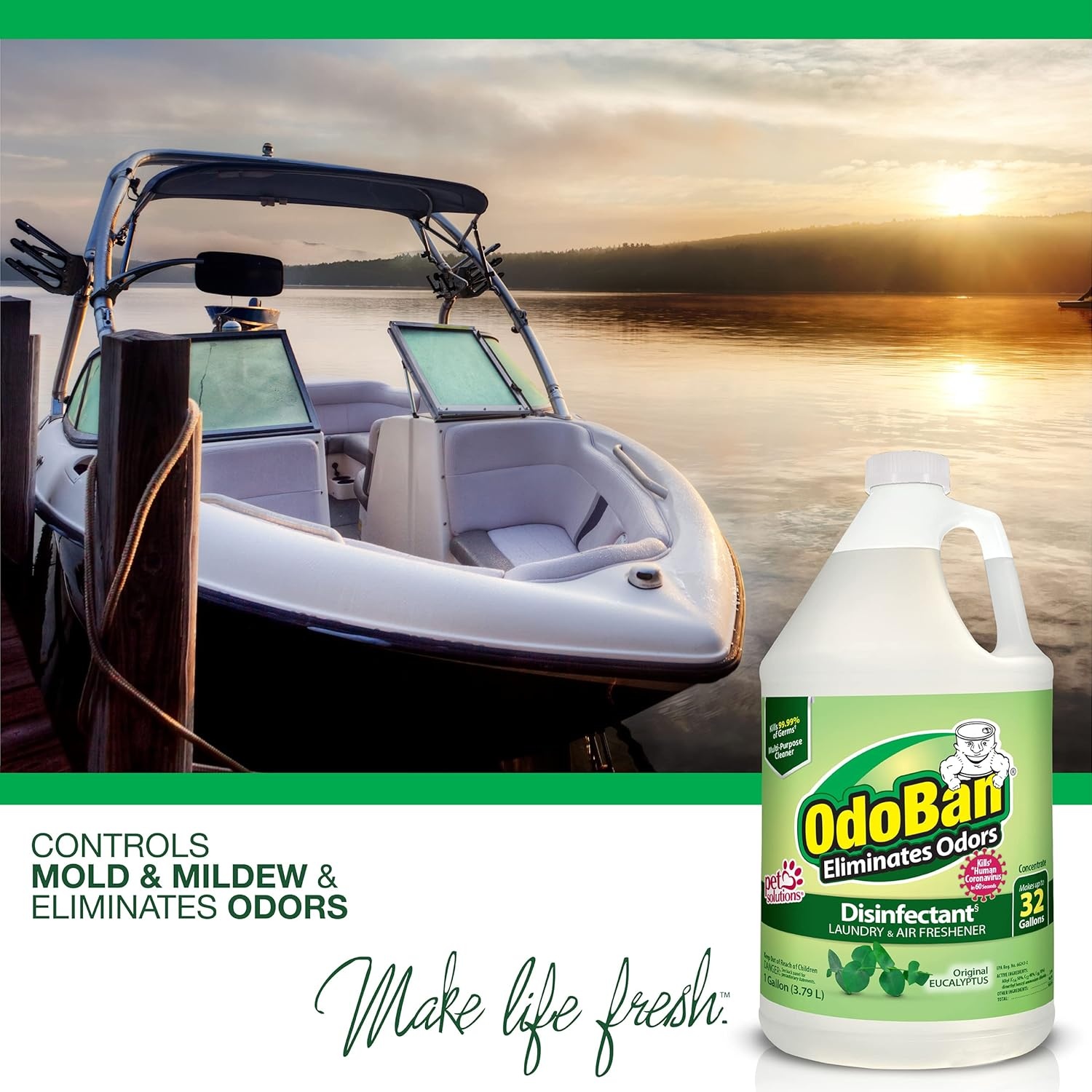 image:imageOdoBan Disinfectant Concentrate and Odor Eliminator 2 Gallons Original Eucalyptus Scent