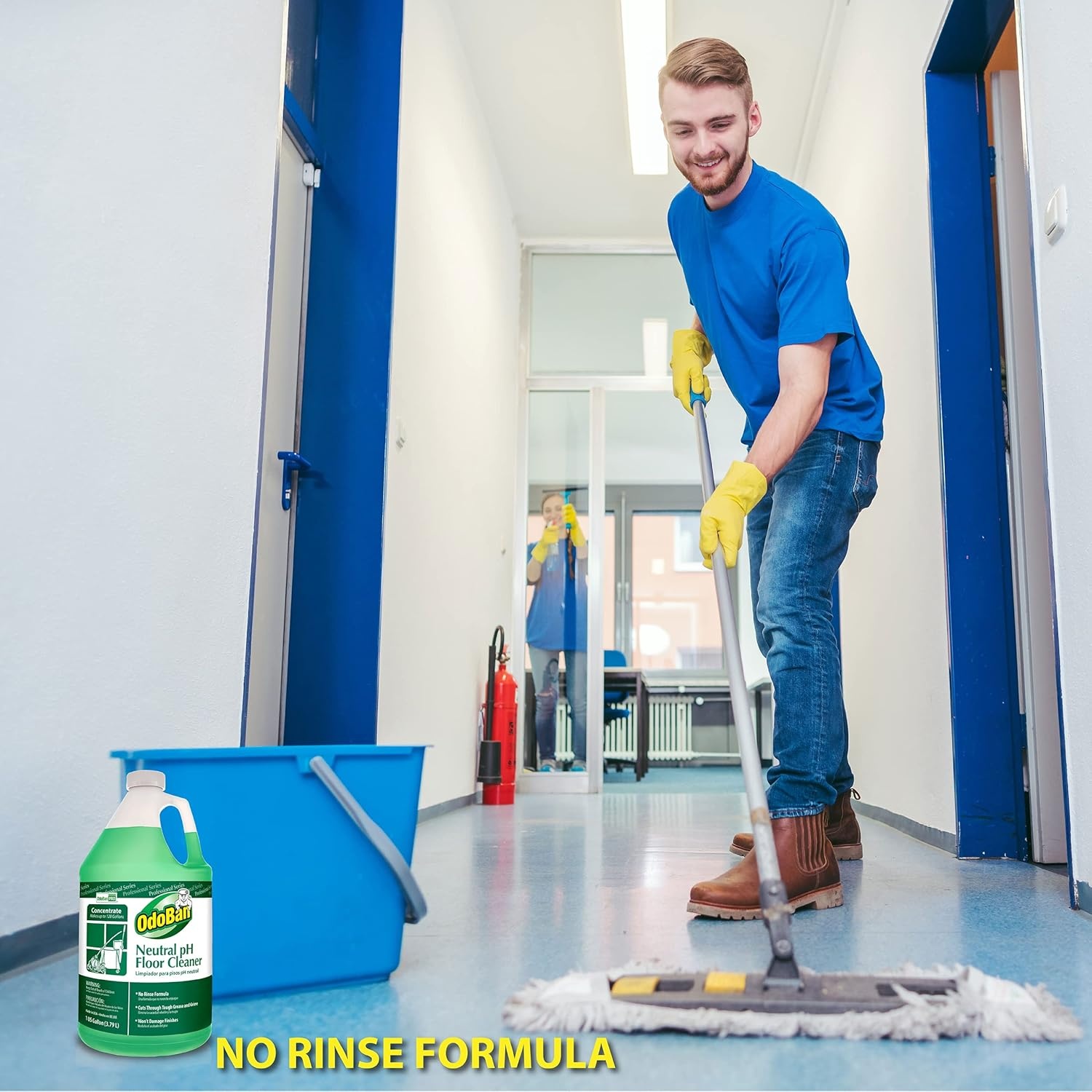 image:imageOdoBan Professional Cleaning Neutral pH Floor Cleaner and BioStain and Odor Remover Made in the USA 1 Gallon Each