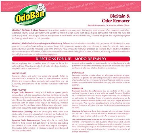 image:imageOdoBan Professional Cleaning and Odor Control Solutions ReadytoUse Biostain and Odor Remover Made in the USA 2 Gallons128 Fl Oz Pack of 2