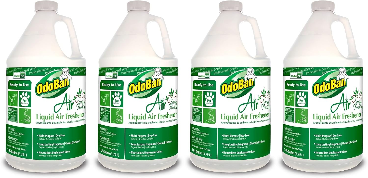 image:imageOdoBan Professional Series ReadytoUse Air Lavender Liquid Air Freshener Made in the USA Lavender Scent 1 GallonSpring Fresh