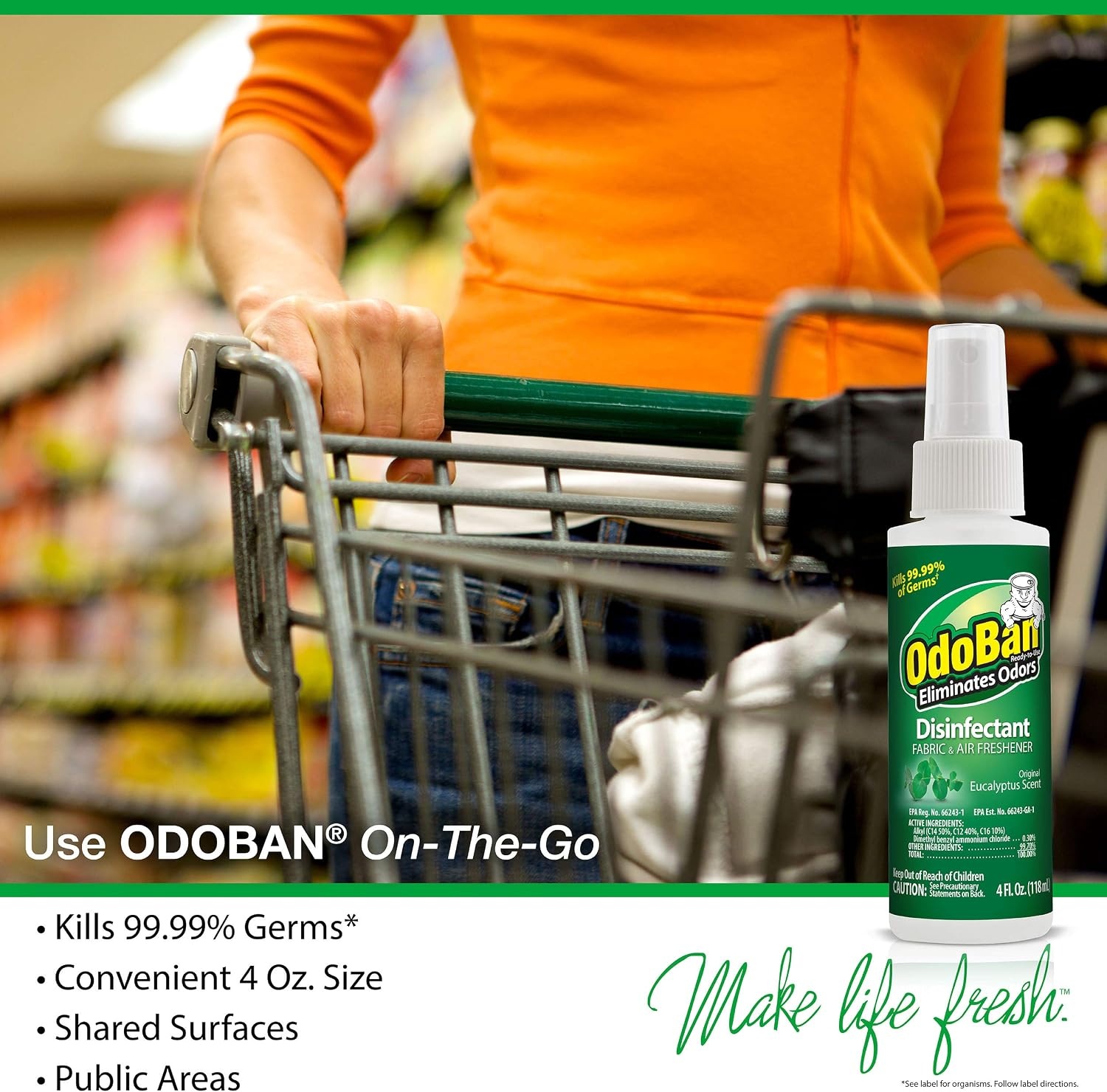 image:imageOdoBan ReadytoUse Disinfectant and Odor Eliminator Set of 3 4 Ounce Travel Spray 32 Ounce Spray 1 Gallon Concentrate Original Eucalyptus ScentEucalyptus