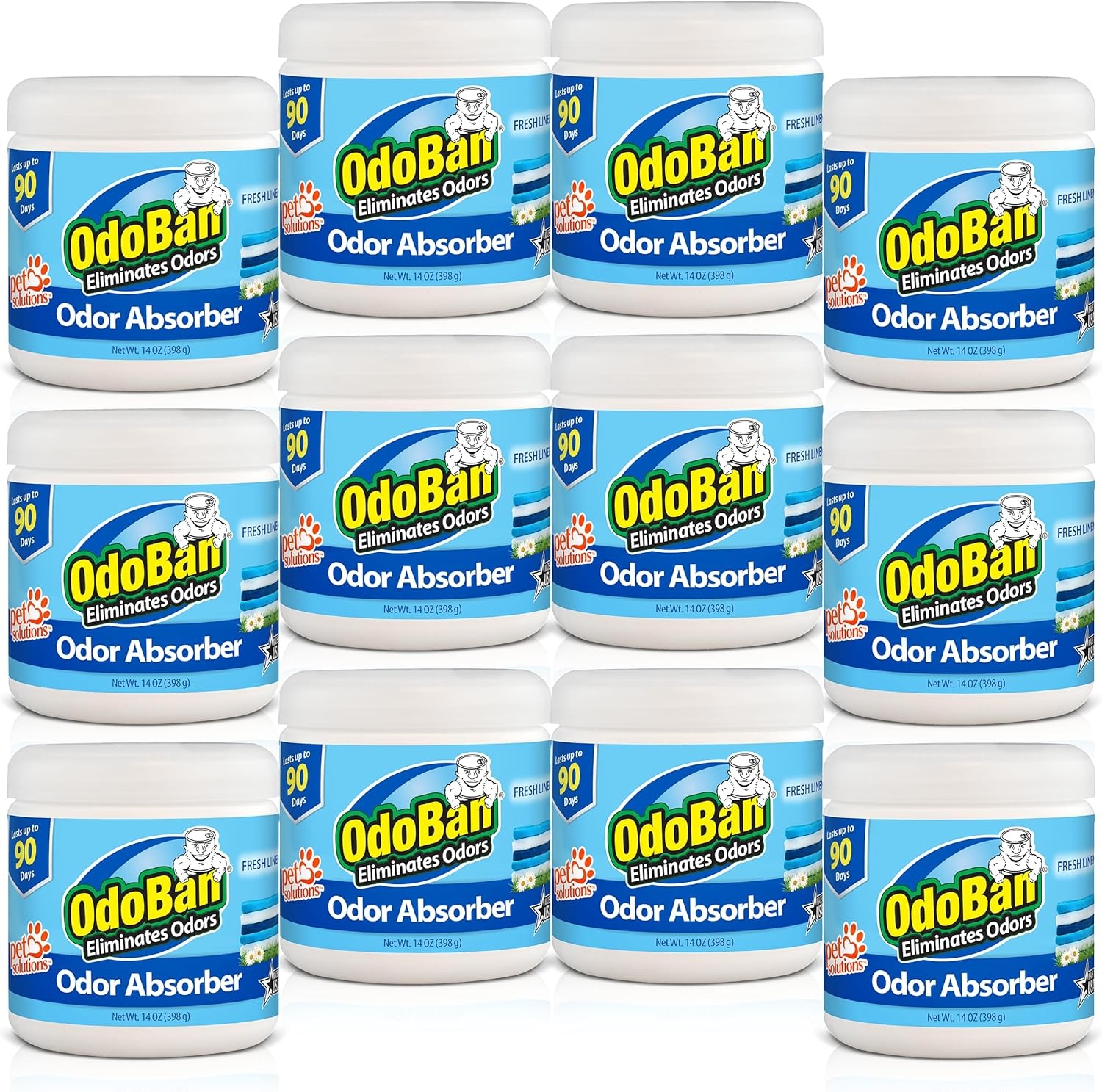 image:imageOdoBan Solid Odor Absorber Eliminator for Home and Small Spaces Citrus Scent 14 Ounces Each 3Pack1 Count Pack of 12