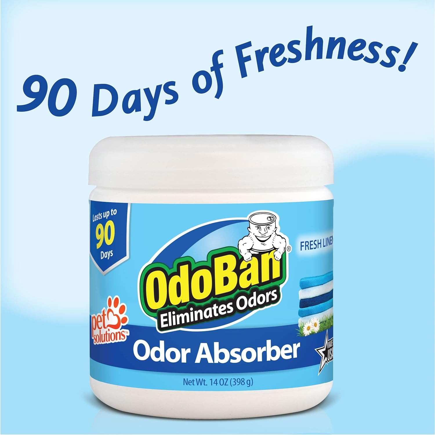 image:imageOdoBan Solid Odor Absorber Eliminator for Home and Small Spaces Citrus Scent 14 Ounces Each 3Pack1 Count Pack of 3
