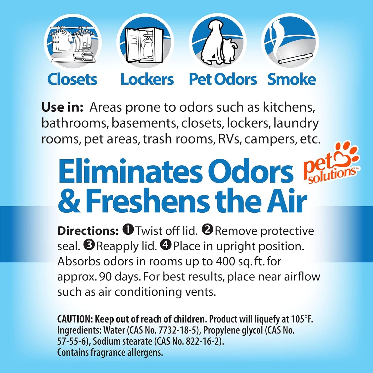 image:imageOdoBan Solid Odor Absorber Eliminator for Home and Small Spaces Citrus Scent 14 Ounces Each 3Pack1 Count Pack of 3