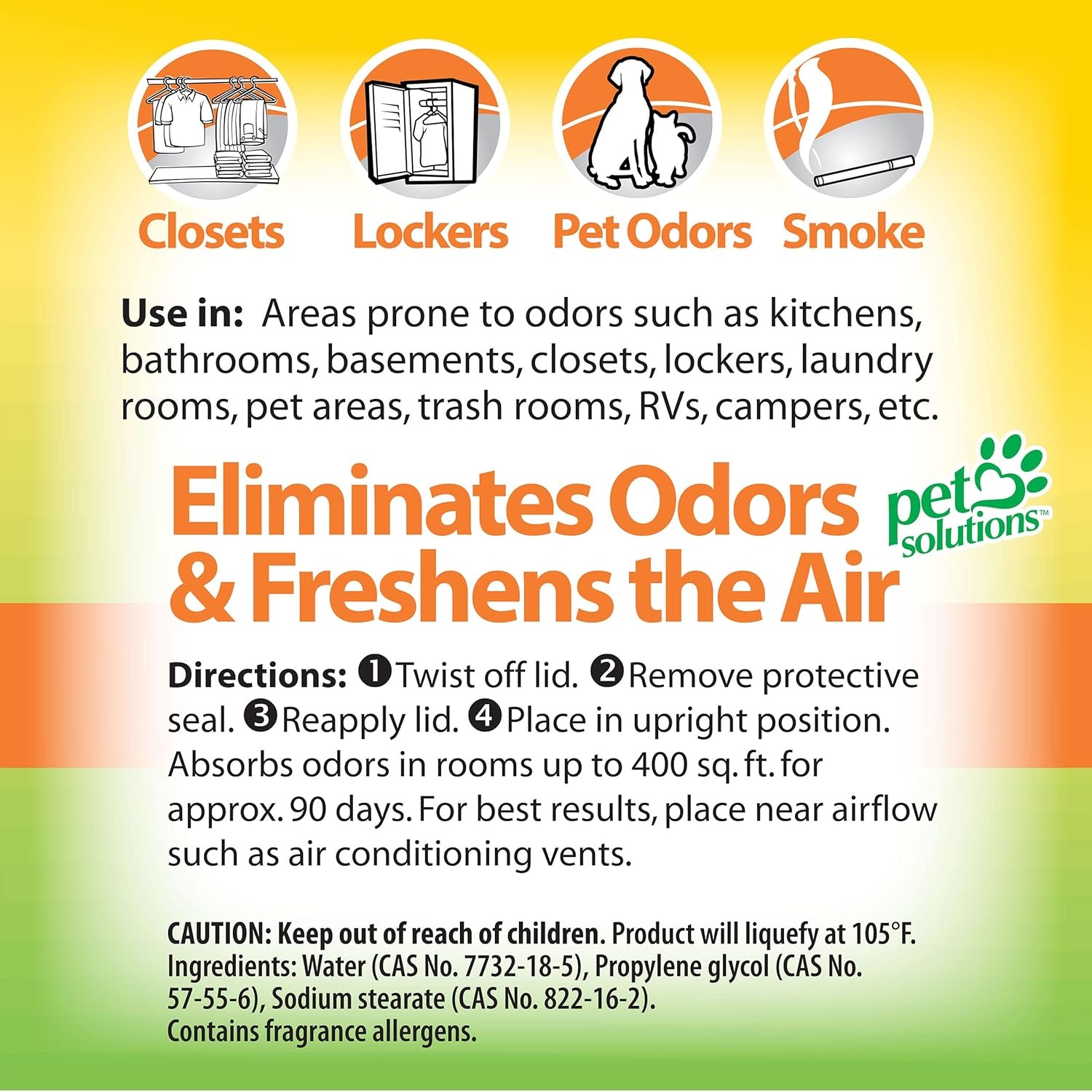 image:imageOdoBan Solid Odor Absorber Eliminator for Home and Small Spaces Citrus Scent 14 Ounces Each 3Pack1 Count Pack of 6