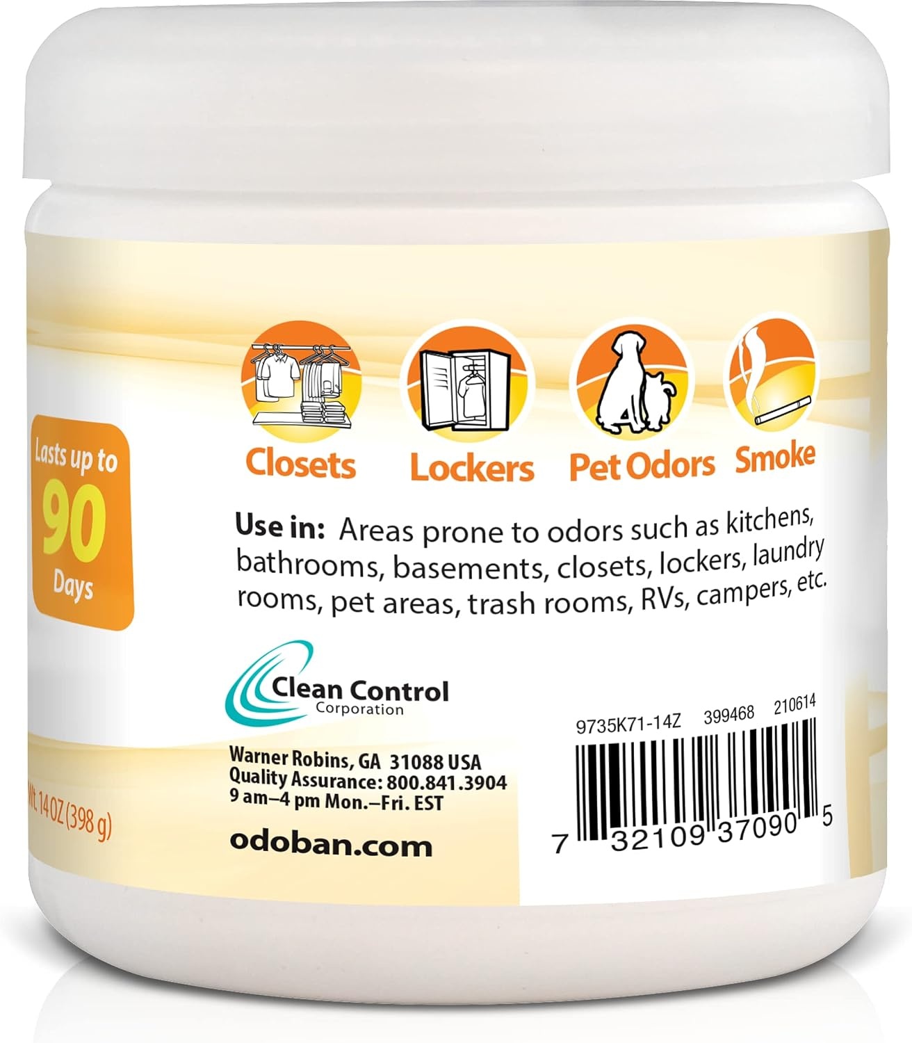 image:imagePets Rule OdoBan Solid Odor Absorber Air Freshener 3Pack 14 Ounce Jar Each Citrus ScentCitrus