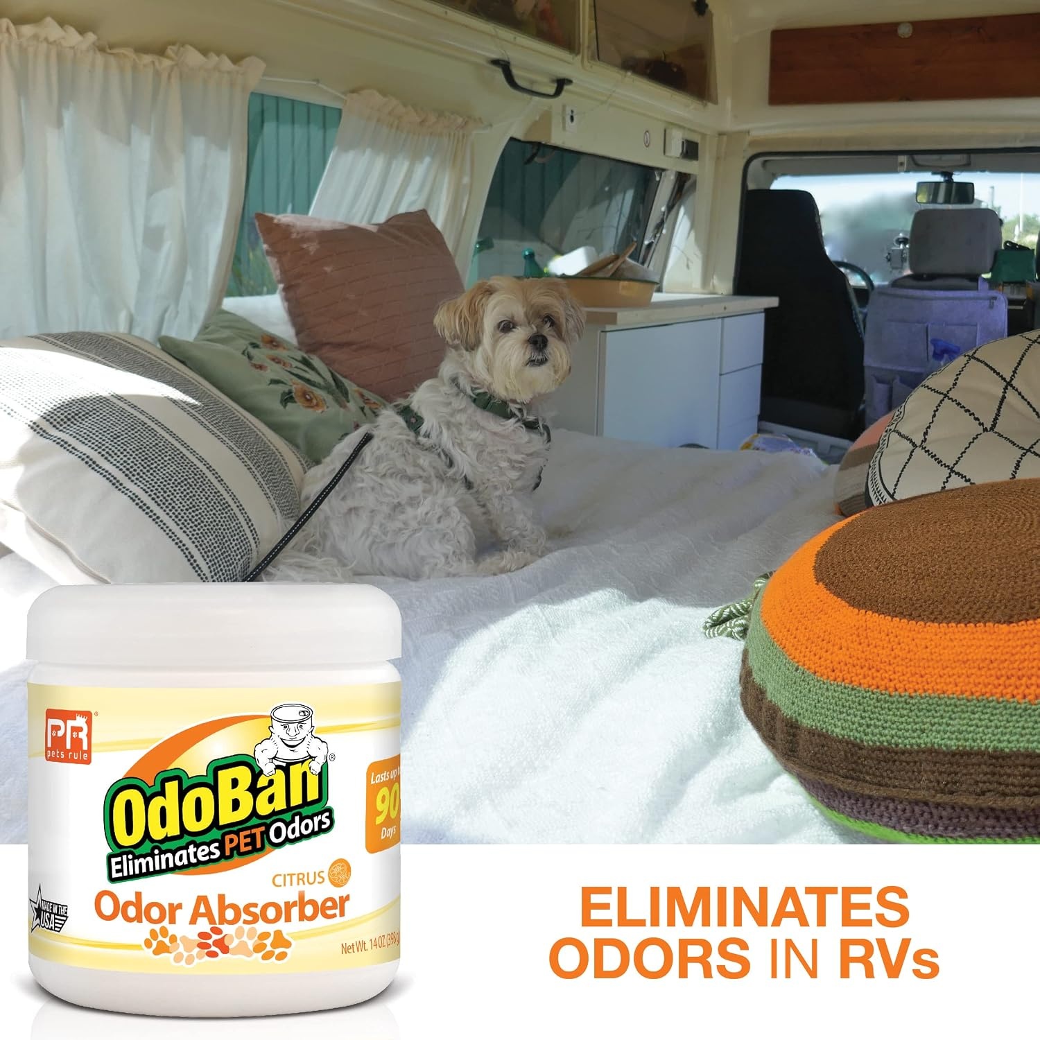 image:imagePets Rule OdoBan Solid Odor Absorber Air Freshener 3Pack 14 Ounce Jar Each Citrus ScentCitrus