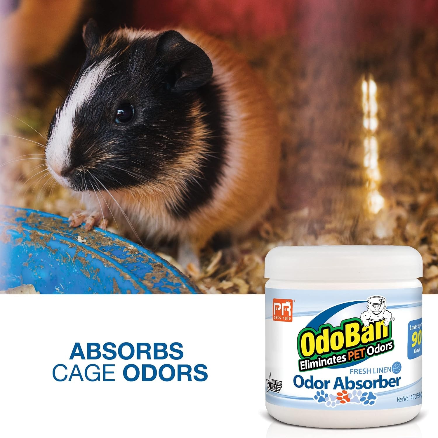image:imagePets Rule OdoBan Solid Odor Absorber Air Freshener 3Pack 14 Ounce Jar Each Citrus ScentFresh Linen