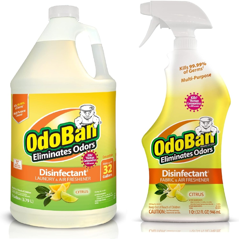 image:imageOdoBan Disinfectant Concentrate and Odor Eliminator Made in the USA Original Eucalyptus Lavender and Cotton Breeze Scents 3 GallonsCitrus