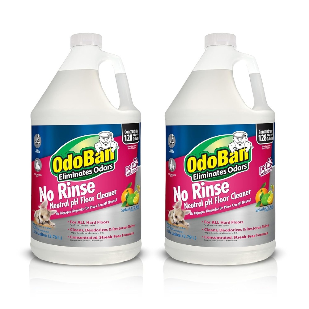 image:imageOdoBan Pet Solutions No Rinse Neutral pH Floor Cleaner Concentrate Made in the USA 2 Gallons