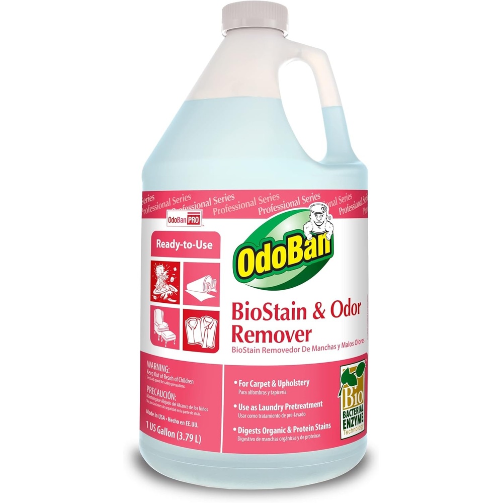 image:imageOdoBan Professional Cleaning and Odor Control Solutions ReadytoUse Biostain and Odor Remover Made in the USA 2 Gallons128 Fl Oz Pack of 1
