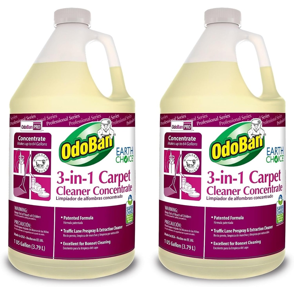 image:imageOdoBan Professional Series 3in1 Carpet Cleaner Concentrate Made in the USA Set of 2 1 Gallon Each128 Fl Oz Pack of 2
