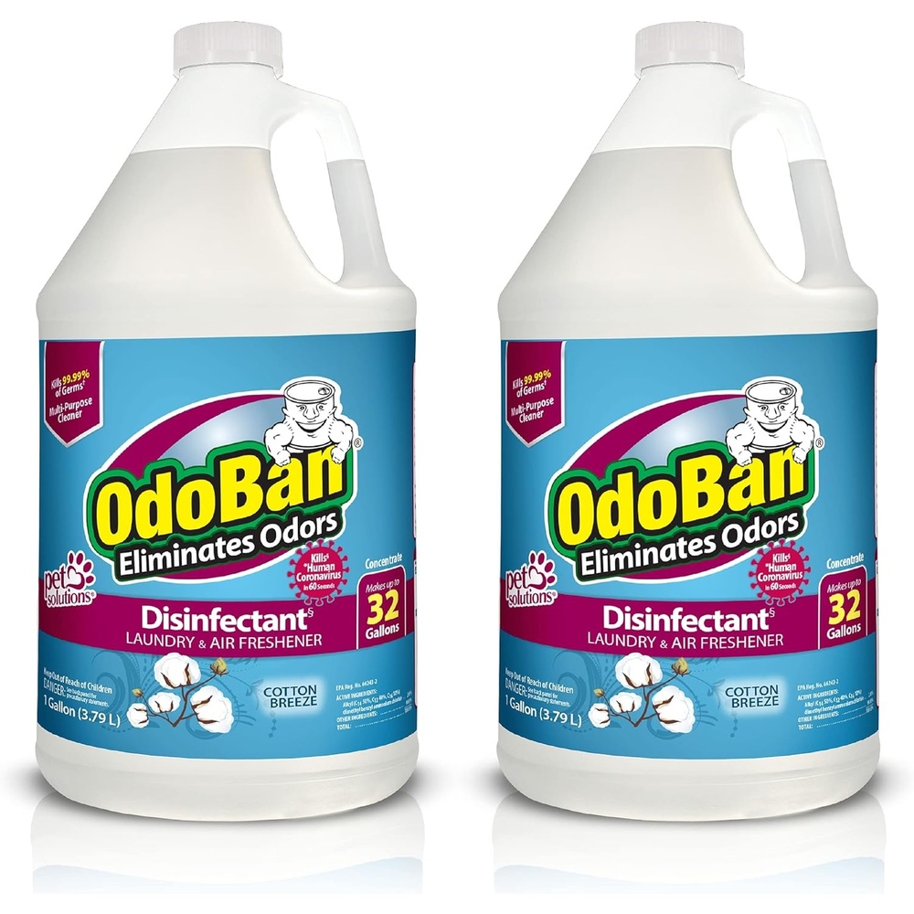 image:imageOdoBan ReadytoUse Disinfectant and Odor Eliminator Set of 3 4 Ounce Travel Spray 32 Ounce Spray 1 Gallon Concentrate Original Eucalyptus ScentCotton Breeze