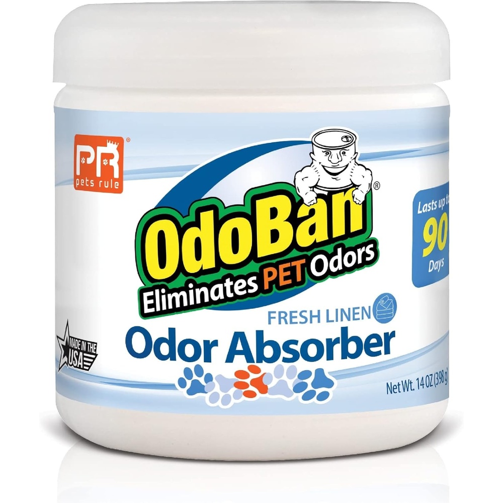 image:imagePets Rule OdoBan Solid Odor Absorber Air Freshener 3Pack 14 Ounce Jar Each Citrus ScentFresh Linen