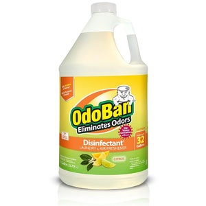 OdoBan Disinfectant Concentrate and Odor Eliminator, 1 Gallon, Citrus Scent(Clear)