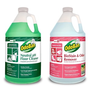 OdoBan Professional Cleaning Neutral pH Floor Cleaner and BioStain and Odor Remover, Made in the USA, 1 Gallon Each