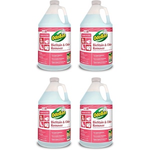 OdoBan Professional Cleaning and Odor Control Solutions, Ready-to-Use Biostain and Odor Remover, Made in the USA, 2 Gallons(128 Fl Oz (Pack of 4))